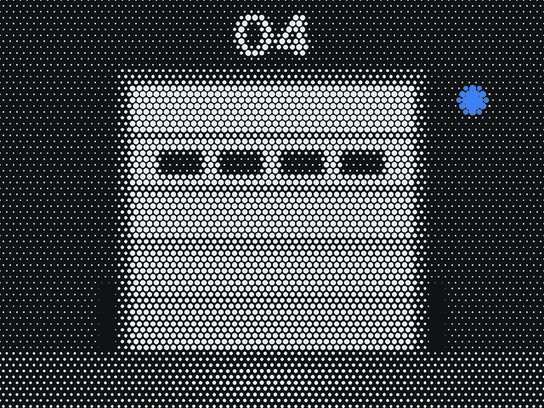 Halftone drawing of a numbered loading dock door