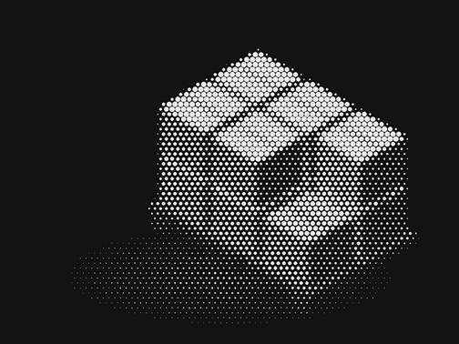 Halftone drawing of cartons stacked on a pallet