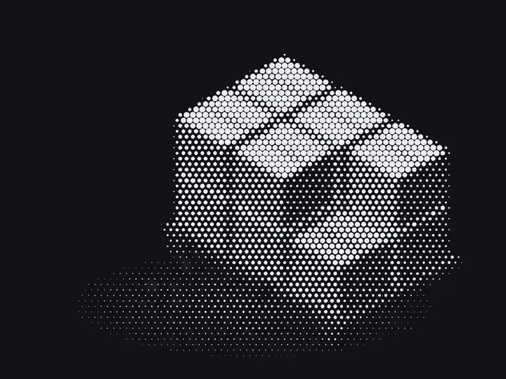 Halftone drawing of cartons stacked on a pallet